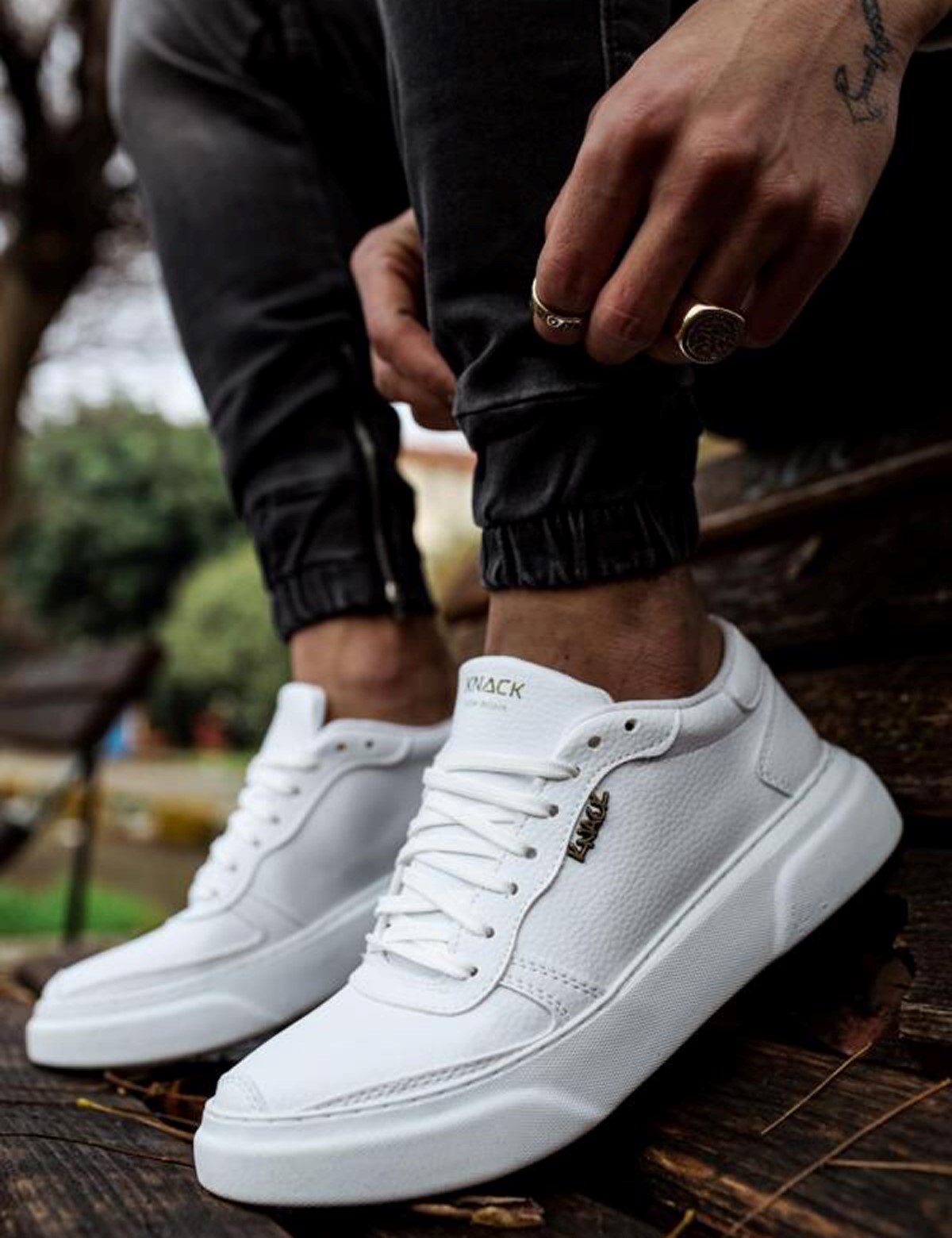 Ανδρικά Λευκά Casual Sneakers δίσολα 2222020B φωτογραφία